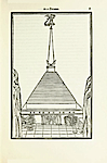An illustration of one of the architectural wonders imagined in the book, a pyramid topped by an obelisk.